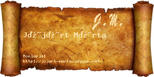 Jójárt Márta névjegykártya